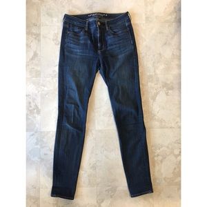 American Eagle High Rise Skinny Jeans Dark Wash
